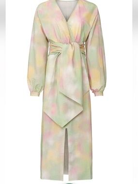 Just Female Pastel Tie-Dye Maxi Skirt in Mint, Pink & Yellow